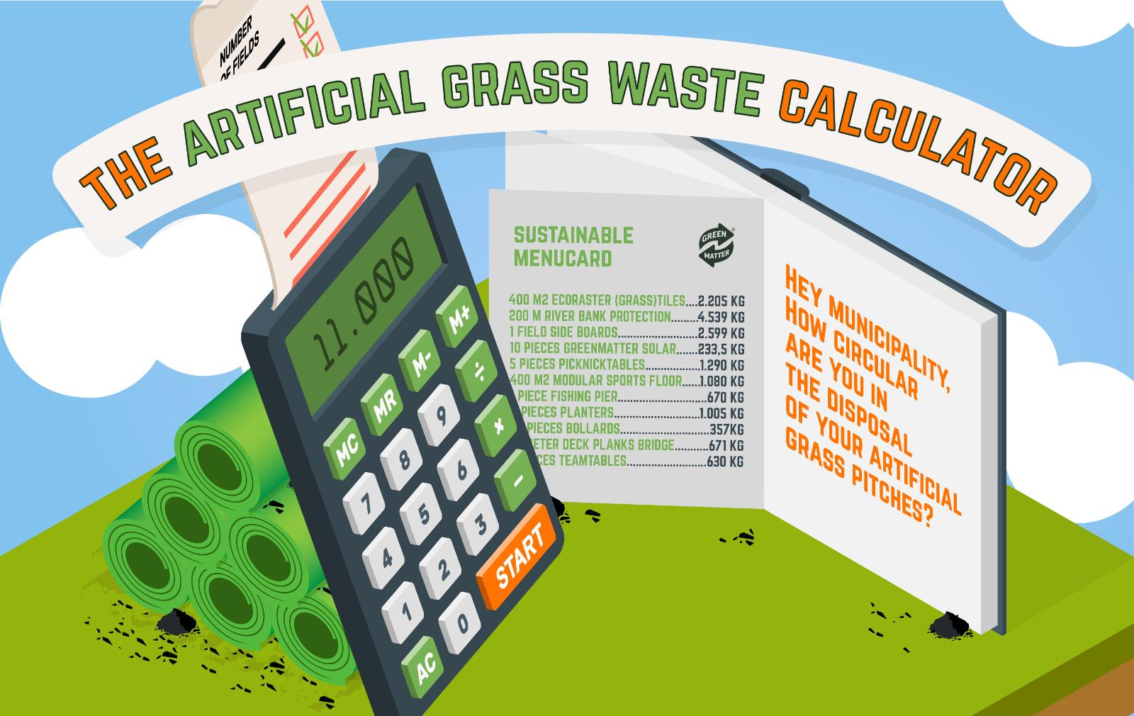 Artificial grass waste calculator