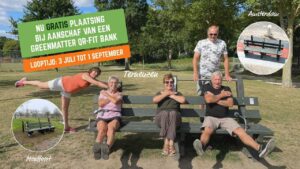 QR-FIT bank met sporters